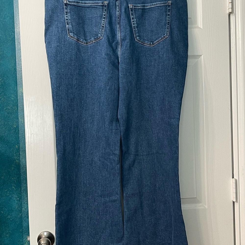 LC Lauren Conrad Blue Flare Wide Leg Jeans